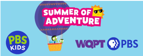 Summer of Adventure title with hot air balloon and PBS logo