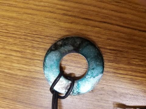 alcohol ink washer necklace