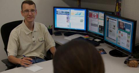 Photo of Andy Sherouse at Augustana EDGE Center