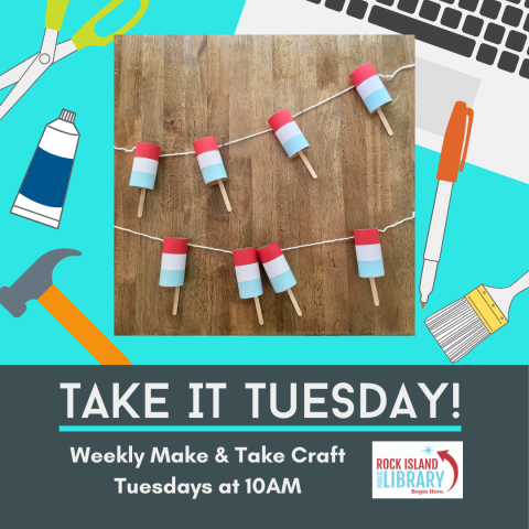 Patriotic Popsicle Garland