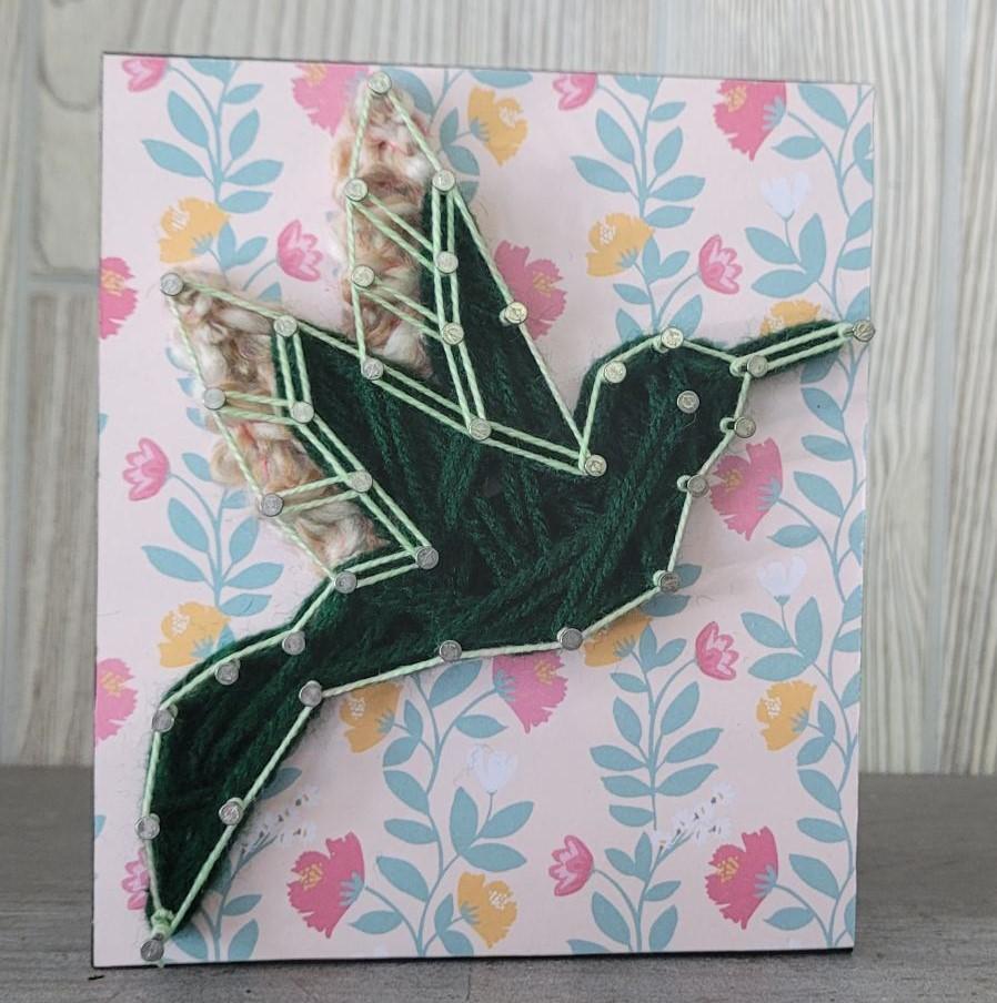 Example photo of a Hummingbird String Art