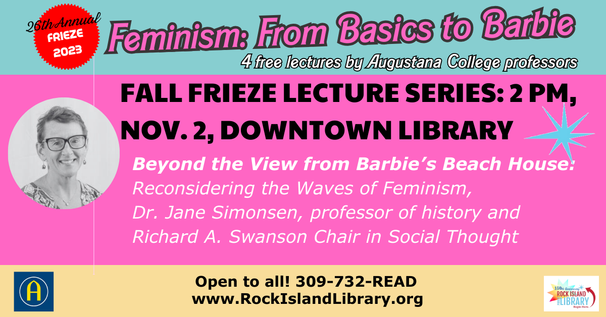 Presenter photo with title and date of program, Augustana & RIPL logos