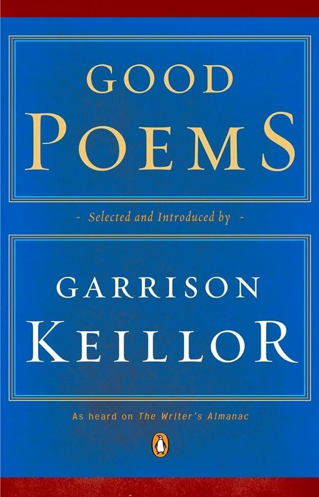 Blue book cover for Good Poems