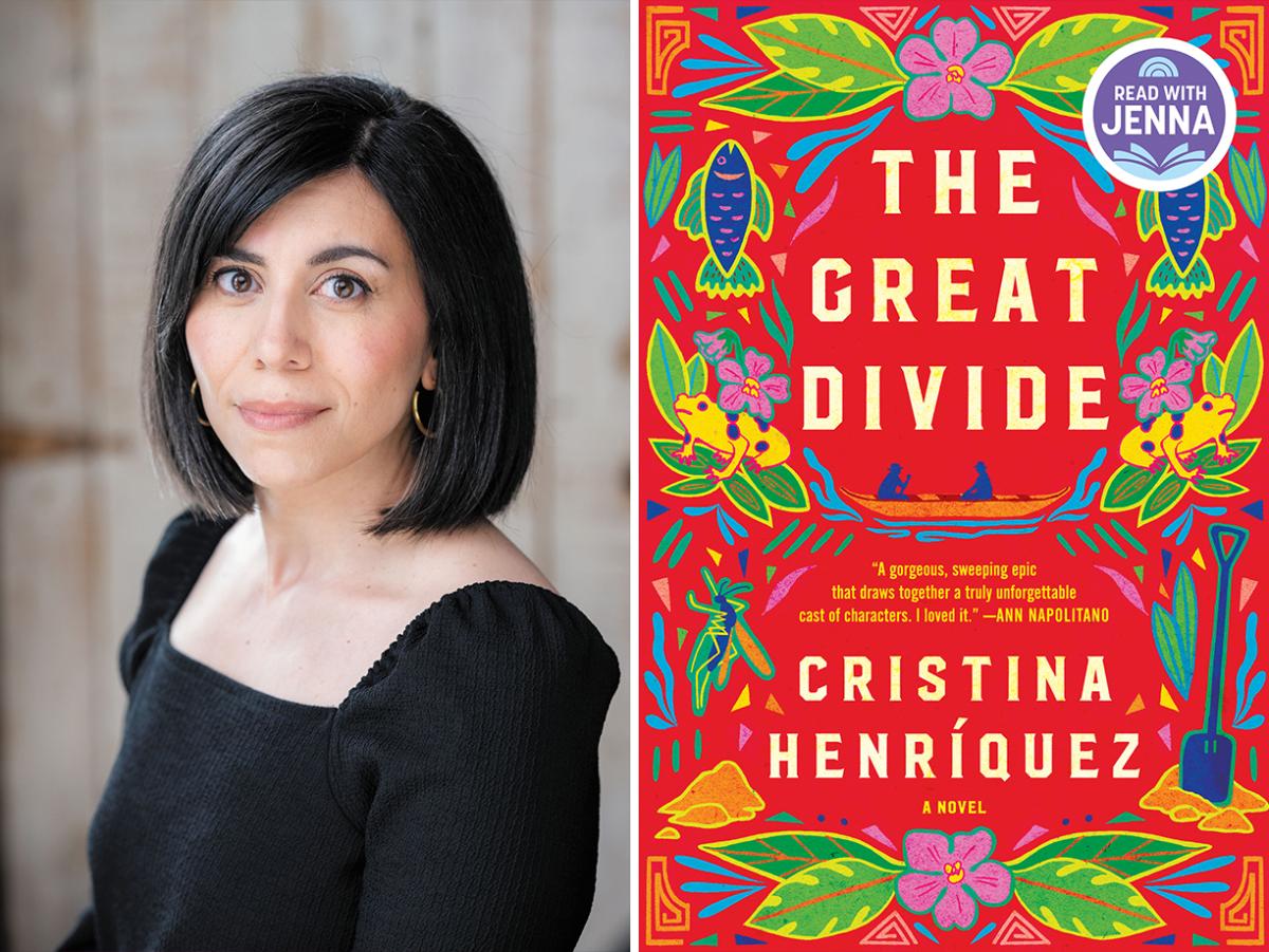 Photo of Author next to book cover