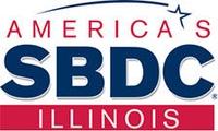 Red and Blue Logo reading America's SBDC ILLINOIS with shooting star