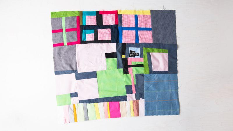 Improvisational Shapes quilt by Sherri Lynn Wood