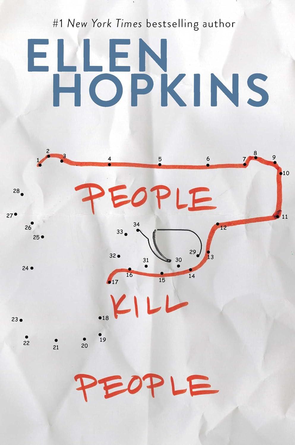 The outline of a pistol surrounds the first word of the title