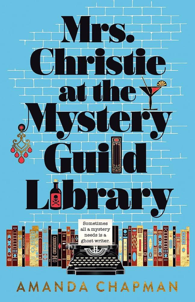 Blue book cover of Mrs. Christie at the Mystery Guild Library