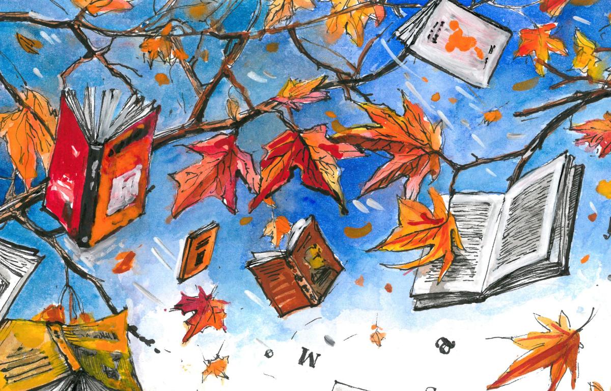 fall and books