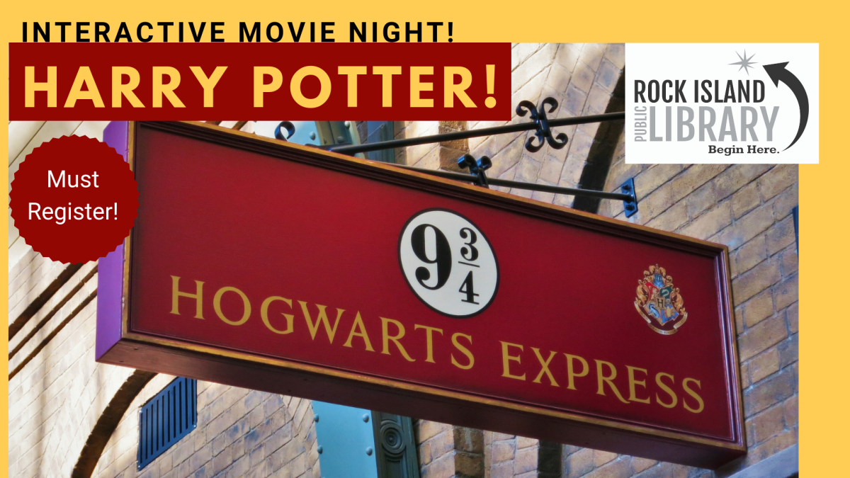 Event cover features image of 9 3/4 Hogwarts Express train stop. 